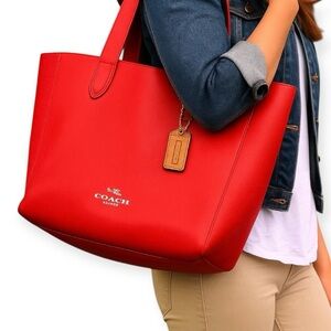 Coach Derby Large Tote Bag Red